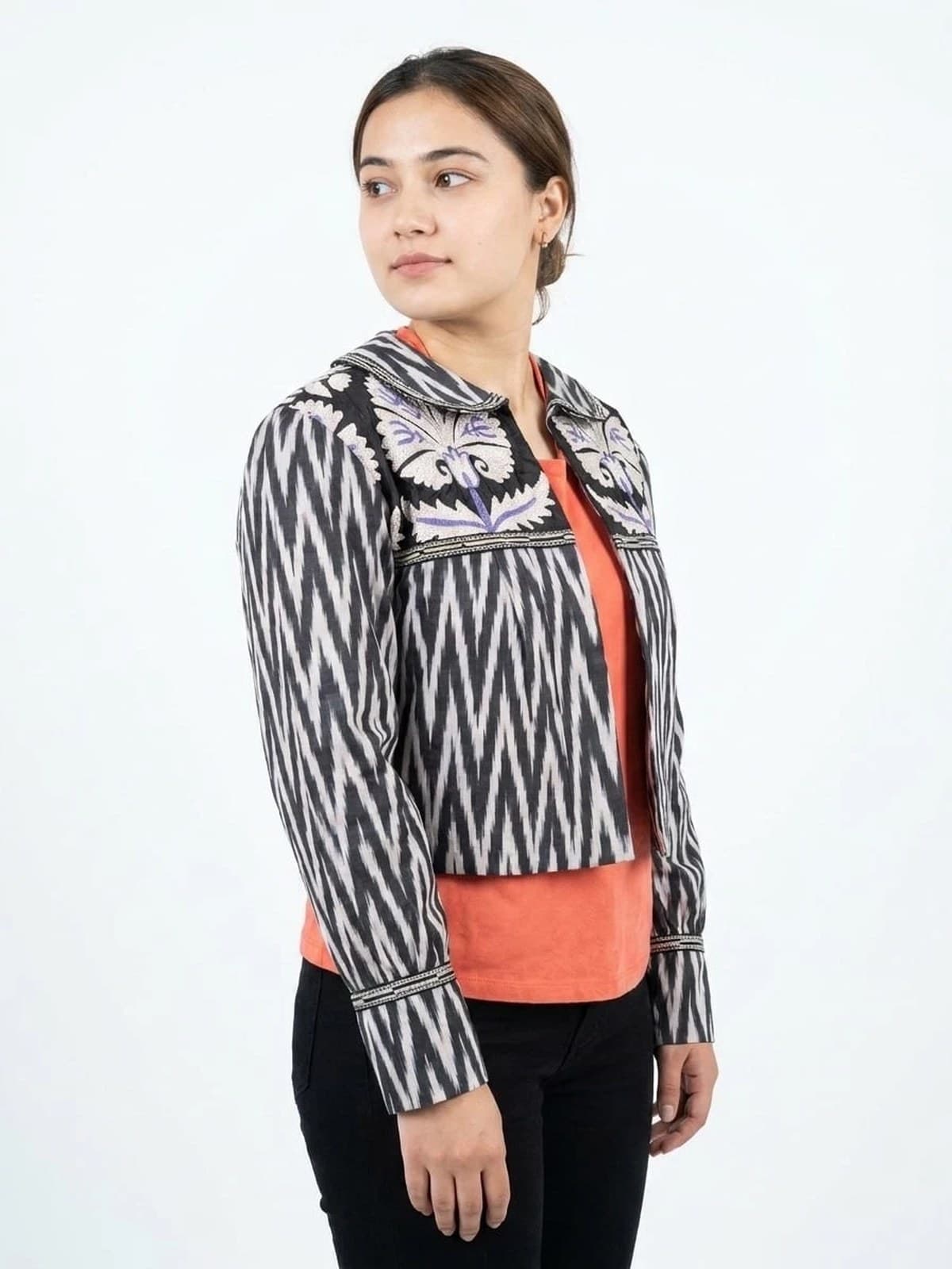 Ikat Cropped Jacket